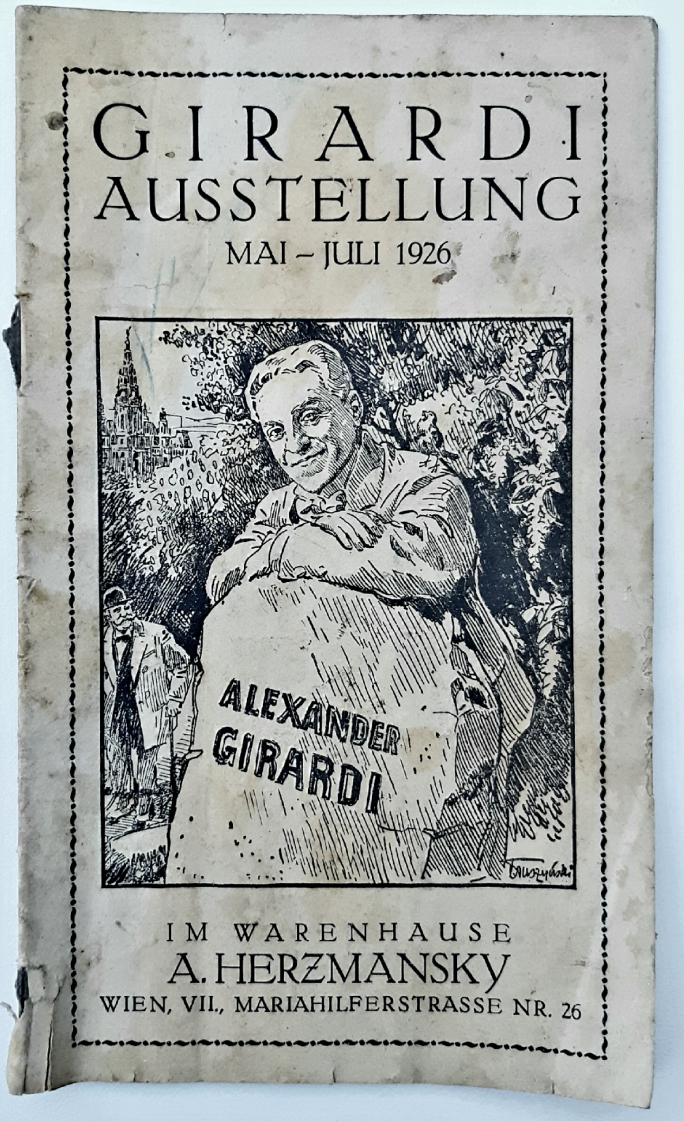 Broschüre zur "Girardi Ausstellung", Mai-Juli 1926